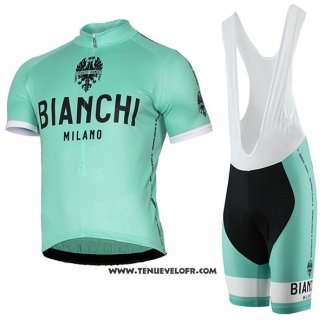 2017 Maillot Ciclismo Bianchi Milano Pride Vert Manches Courtes et Cuissard