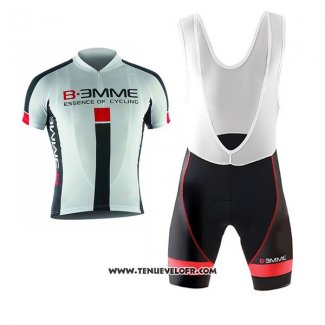 2017 Maillot Ciclismo Biemme Identity Blanc et Rouge Manches Courtes et Cuissard