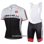 2017 Maillot Ciclismo Castelli Noir et Blanc Manches Courtes et Cuissard