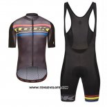 2017 Maillot Ciclismo Look Aero Carrera Noir et Jaune Manches Courtes et Cuissard