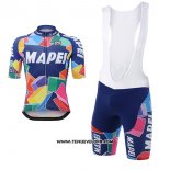 2017 Maillot Ciclismo Mapei Bleu Manches Courtes et Cuissard