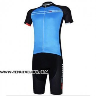 2017 Maillot Ciclismo Nalini Bleu Manches Courtes et Cuissard