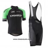 2017 Maillot Ciclismo Orbea Noir et Vert Manches Courtes et Cuissard