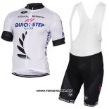 2017 Maillot Ciclismo Quick Step Floors Blanc Manches Courtes et Cuissard