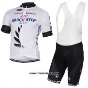 2017 Maillot Ciclismo Quick Step Floors Blanc Manches Courtes et Cuissard