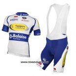 2017 Maillot Ciclismo Sport Vlaanderen Baloise Blanc et Jaune Manches Courtes et Cuissard