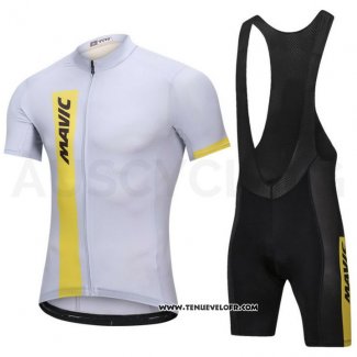 2018 Maillot Ciclismo Mavic Blanc Manches Courtes et Cuissard