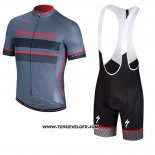 2018 Maillot Ciclismo Specialized Gris Rose Manches Courtes et Cuissard