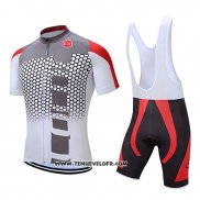 2019 Maillot Ciclismo Coconut Ropamo Gris Rouge Manches Courtes et Cuissard