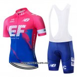 2019 Maillot Ciclismo Ef Education First Bleu Rose Manches Courtes et Cuissard