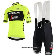 2019 Maillot Ciclismo Trek Segafredo Vert Noir Manches Courtes et Cuissard