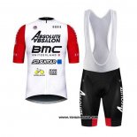 2020 Maillot Ciclismo BMC Absolute Absalon Blanc Rouge Manches Courtes et Cuissard