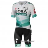2020 Maillot Ciclismo Bora-hansgrone Blanc Vert Manches Courtes et Cuissard