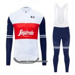 2020 Maillot Ciclismo Segafredo Zanetti Blanc Rouge Manches Longues et Cuissard