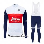 2020 Maillot Ciclismo Segafredo Zanetti Blanc Rouge Manches Longues et Cuissard