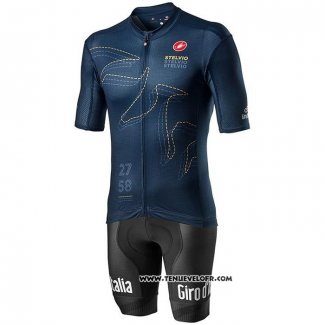 2020 Maillot Cyclisme Giro d'Italia Fonce Bleu Manches Courtes et Cuissard