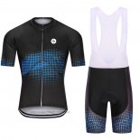 2021 Maillot Cyclisme Steep Noir Bleu Manches Courtes et Cuissard