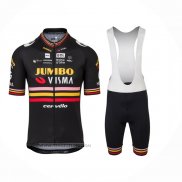 2023 Maillot Cyclisme Jumbo Visma Noir Manches Courtes et Cuissard