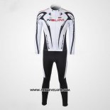 2010 Maillot Ciclismo Nalini Noir et Blanc Manches Longues et Cuissard