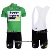 2011 Maillot Ciclismo Htc Highroad Vert et Blanc Manches Courtes et Cuissard