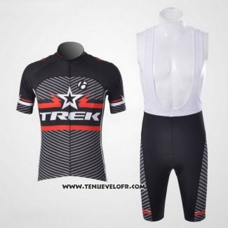 2011 Maillot Ciclismo Trek Noir et Blanc Manches Courtes et Cuissard