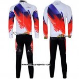 2012 Maillot Ciclismo Nalini Rouge et Blanc Manches Longues et Cuissard