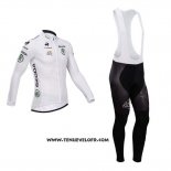 2014 Maillot Ciclismo Tour DE France Blanc Manches Longues et Cuissard