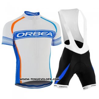 2015 Maillot Ciclismo Orbea Azur et Blanc Manches Courtes et Cuissard