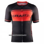 2016 Maillot Ciclismo Craft Noir et Orange Manches Courtes et Cuissard