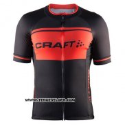 2016 Maillot Ciclismo Craft Noir et Orange Manches Courtes et Cuissard