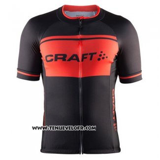 2016 Maillot Ciclismo Craft Noir et Orange Manches Courtes et Cuissard