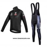 2016 Maillot Ciclismo Global Cycling Network Noir Manches Longues et Cuissard