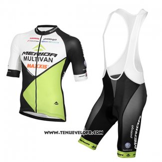 2016 Maillot Ciclismo Multivan Merida Vert et Blanc Manches Courtes et Cuissard