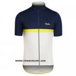 2016 Maillot Ciclismo Rapha Bleu et Blanc Manches Courtes et Cuissard