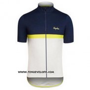 2016 Maillot Ciclismo Rapha Bleu et Blanc Manches Courtes et Cuissard