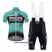 2017 Maillot Ciclismo Bianchi Countervail Vert Manches Courtes et Cuissard