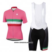 2017 Maillot Ciclismo Femme Femme Sportful Rose Manches Courtes et Cuissard