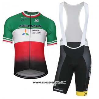 2018 Maillot Ciclismo Astana Champion Italie Manches Courtes et Cuissard