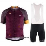 2018 Maillot Ciclismo Craft Monument Fonce Rouge Manches Courtes et Cuissard