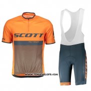 2018 Maillot Ciclismo Scott RC Noir Orange Manches Courtes et Cuissard