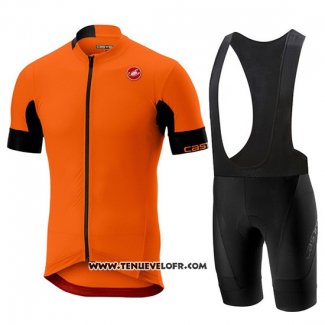 2019 Maillot Ciclismo Castelli Aero Race Orange Manches Courtes et Cuissard