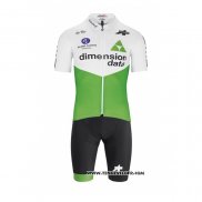 2019 Maillot Ciclismo Dimension Data Vert Blanc Manches Courtes et Cuissard