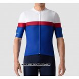 2019 Maillot Ciclismo La Passione Blanc Rouge Bleu Manches Courtes et Cuissard