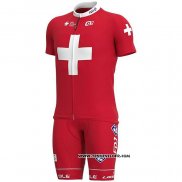 2020 Maillot Ciclismo Groupama-fdj Champion Suisse Manches Courtes et Cuissard