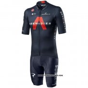 2020 Maillot Ciclismo Ineos Grenadiers Rouge Profond Bleu Manches Courtes et Cuissard(1)