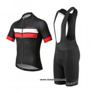 2020 Maillot Ciclismo Merida Noir Blanc Rouge Manches Courtes et Cuissard