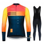 2020 Maillot Ciclismo NDLSS Bleu Jaune Manches Longues et Cuissard