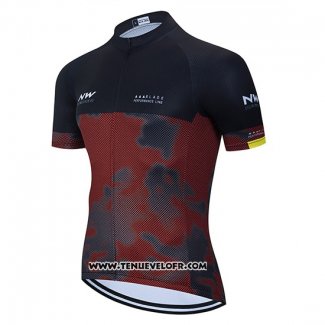 2020 Maillot Ciclismo Northwave Noir Gris Rouge Manches Courtes et Cuissard