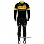 2020 Maillot Cyclisme Lotto-kern Hausnoir Jaune Manches Longues et Cuissard