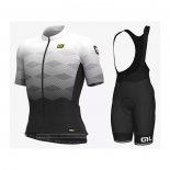 2021 Maillot Cyclisme ALE Blanc Manches Courtes et Cuissard